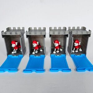 Paw Patrol Rescue Knights Marshall Dalmatian Dogs Figures Set of 4 Castle - 1597